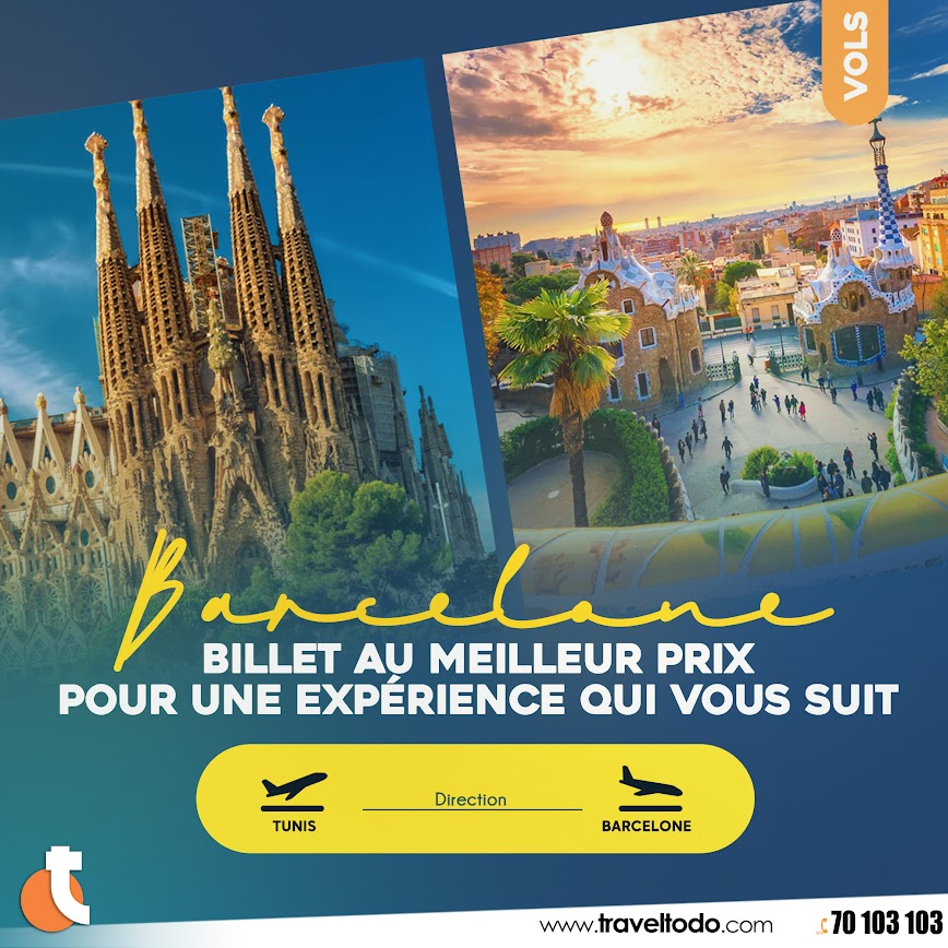 vol tunis barcelone