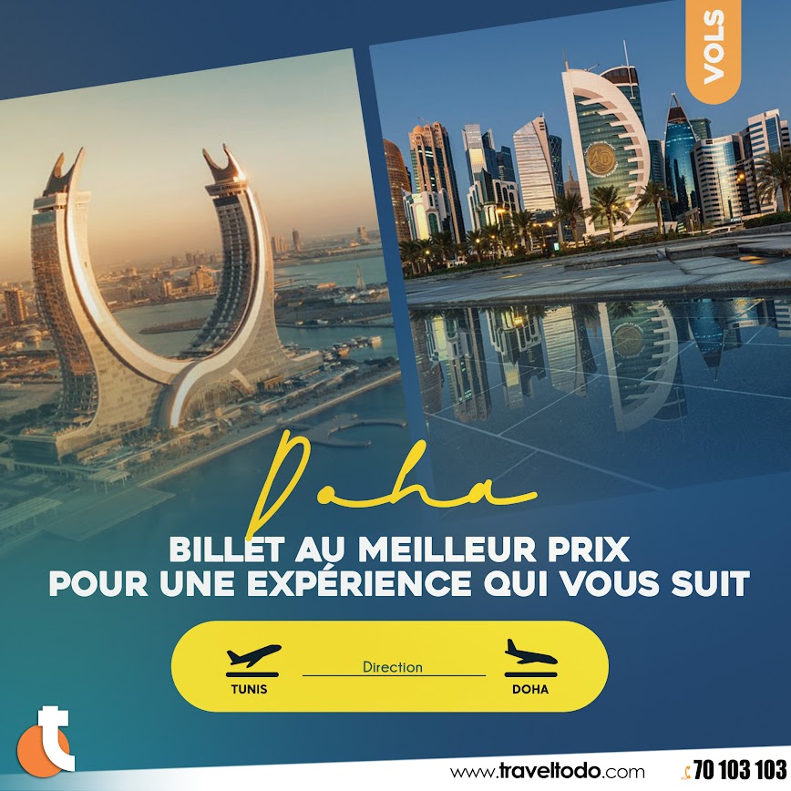 vol tunis doha
